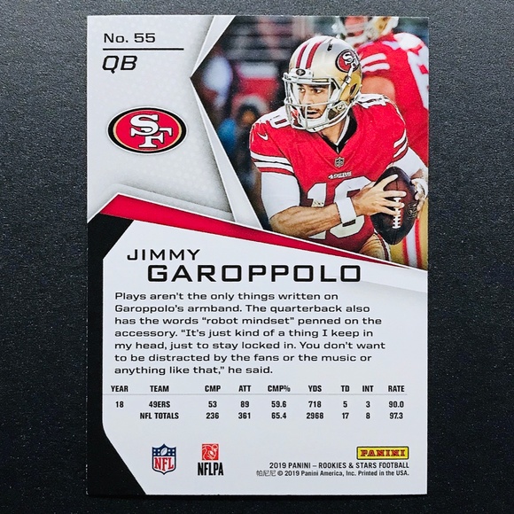 Jimmy Garoppolo - 2019 Rookies and Stars #55 - Picture 2 of 2
